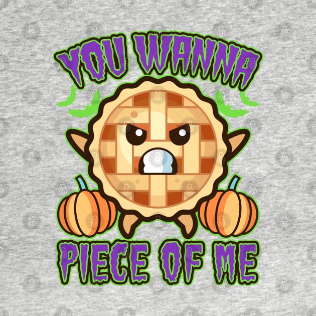 Funny Pumpkin Pie Halloween Kawaii Food by CultTees